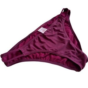 Xhiliration Maroon Purple Hi Cut Bikini Bottoms Size XL
